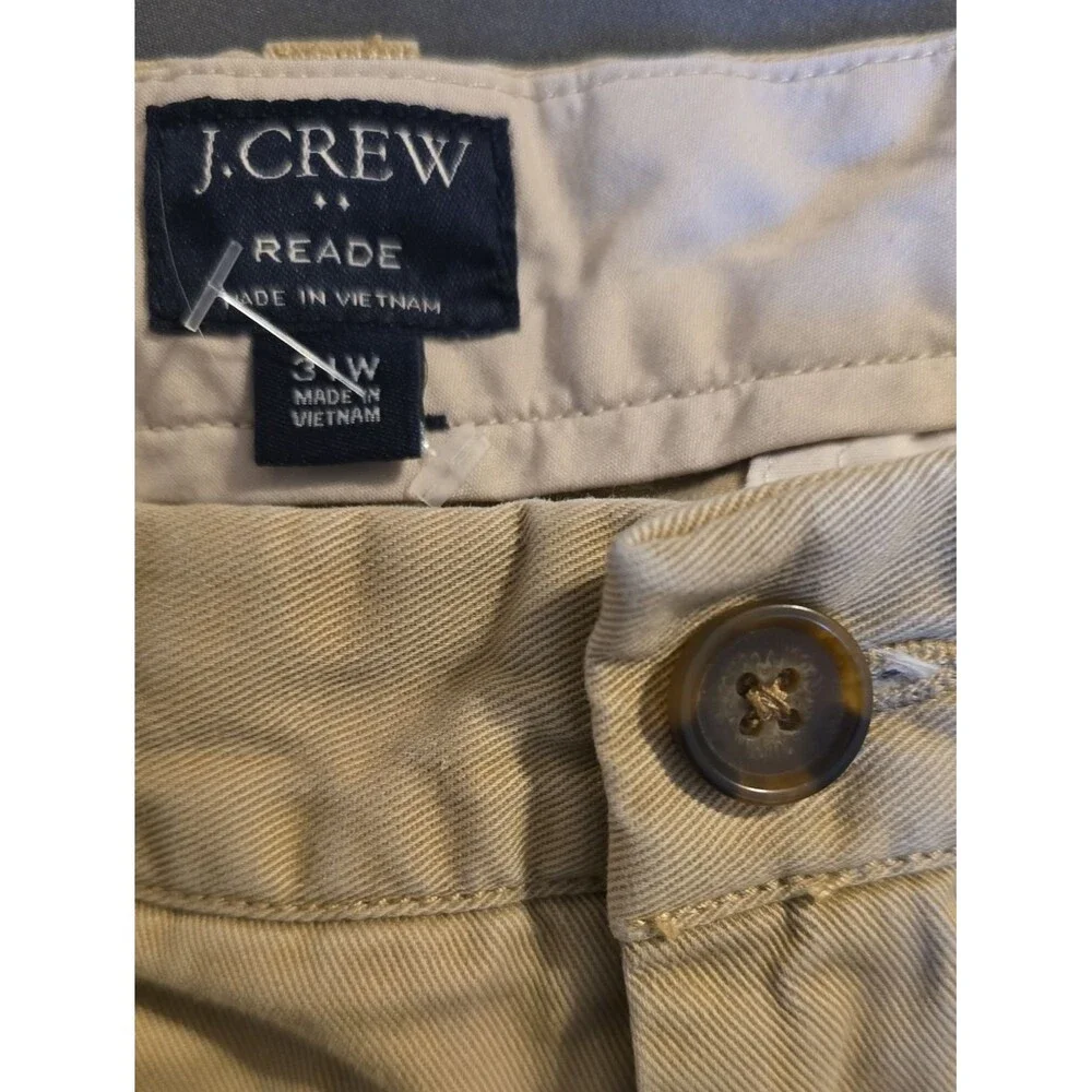 J. Crew Shorts Men’s Size 31 Tan / Beige Reade Chinos 100% Cotton Chino